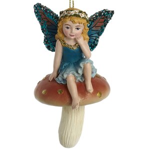 Елочная игрушка Фея Андора - Лориэнский Лес 10 см бирюзовая, подвеска