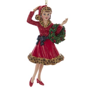 Елочная игрушка Леди Дебра с Новогодним Венком - Xmas Shopping 12 см, подвеска