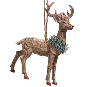 Елочная игрушка Олень Лион - Rustic Winter 13 см, подвеска