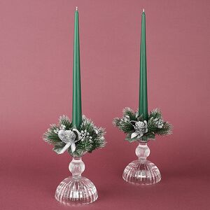 Декор для свечи Сосновая Шишечка 12 см серебряный Swerox фото 2