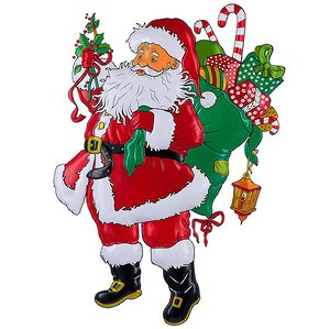 Панно Санта-Клаус с подарками, 78*52 см