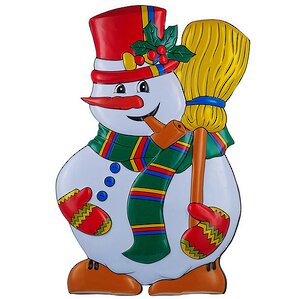 Панно Снеговик с метлой, 83*50см Snowmen (Сноумен) фото 1