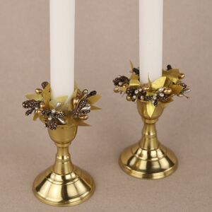 Подсвечник для одной свечи Castel del Monte 9 см, золотой Kaemingk фото 2