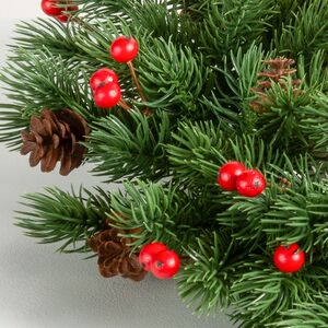 Венок для свечи Зимний Вечер из шишек и ягод 30 см, ЛИТАЯ 100% Swerox фото 2