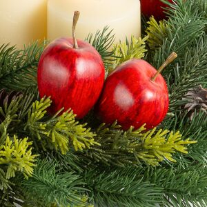 Венок для свечи Вкус Радости с яблоками и шишками 49 см Swerox фото 3