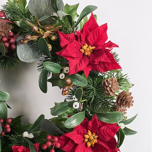 Венок Эмоции Любви с пуансеттией и ягодами 30 см Swerox фото 2