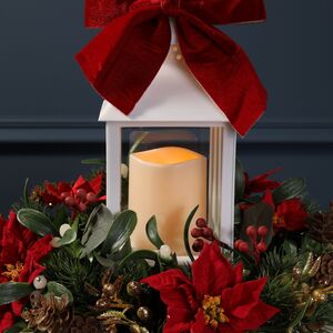 Венок Эмоции Любви с пуансеттией и ягодами 30 см Swerox фото 6