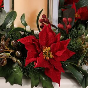 Венок Эмоции Любви с пуансеттией и ягодами 30 см Swerox фото 5