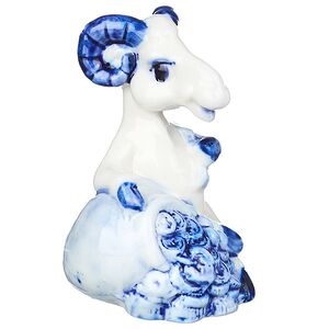 Баран в стиле Гжель 6*7*4 см Snowmen (Сноумен) фото 1