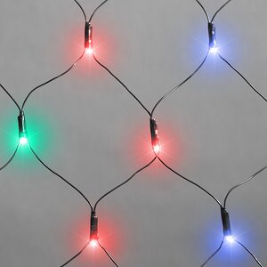 Гирлянда Сетка 1.8*1 м, 160 разноцветных LED ламп, зеленый провод, контроллер, IP20 Snowmen фото 3