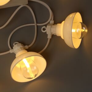 Гирлянда из лампочек Retro Party Lights 5 м, 10 ламп, теплые белые LED, белый ПВХ, соединяемая, IP44 Winter Deco фото 7