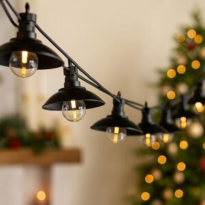 Гирлянда из лампочек Beach Party Lights 5 м, 10 ламп, экстра теплые LED, черный ПВХ, соединяемая, IP44 Winter Deco фото 5