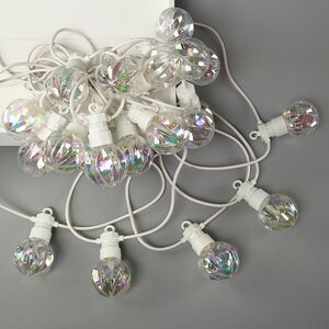 Гирлянда из лампочек Pearl Party Lights 10 м, 20 ламп, теплые белые LED, белый ПВХ, соединяемая, IP44 Winter Deco фото 7