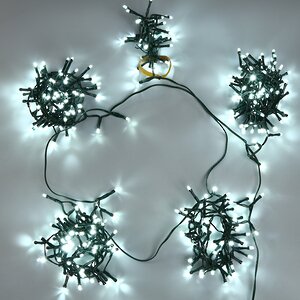 Ярусная гирлянда на елку 150 см Easy Light, 400 холодных белых LED, зеленый ПВХ, контроллер, IP44 Winter Deco фото 8
