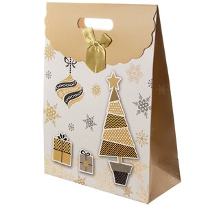 Подарочный пакет Magic Christmas - Золотая Ёлочка 32*24 см