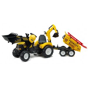 Педальный трактор Falk Power Loader c 2 ковшами, прицепом и аксессуарами 230 см Falk фото 3