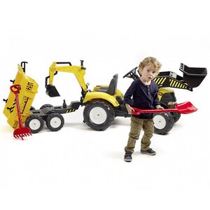 Педальный трактор Falk Power Loader c 2 ковшами, прицепом и аксессуарами 230 см Falk фото 6