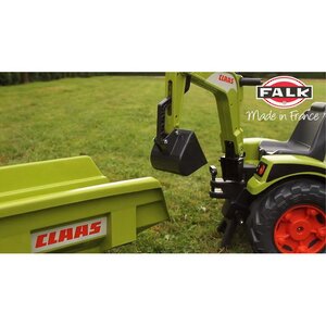 Педальный трактор Claas с прицепом и 2 ковшами, 225 см, зеленый Falk фото 8