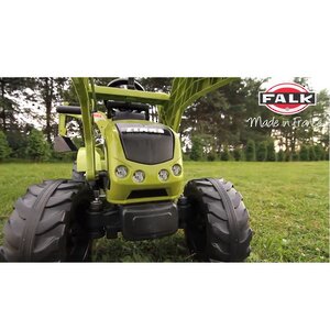 Педальный трактор Claas с прицепом и 2 ковшами, 225 см, зеленый Falk фото 7