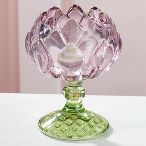 Стеклянный подсвечник-бокал Артишок 11 см розовый Goodwill фото 4