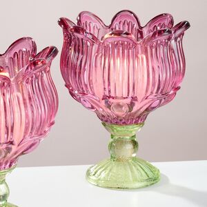 Стеклянный подсвечник-бокал Тюльпан Dalkeith 16 см Goodwill фото 4