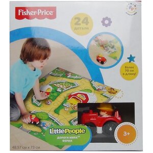 Напольный пазл Мир дорог - Ферма с машинкой, 24 элемента, 73*49 см Fisher Price фото 2