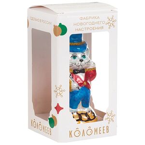 Стеклянная елочная игрушка Кот Томас - Нотариус городка Вондервилль 9 см, подвеска Коломеев фото 6