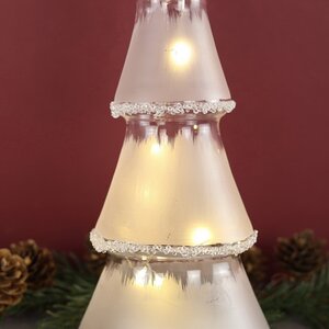 Новогодний светильник Елочка Люкке 23 см, 10 тёплых белых LED ламп, на батарейках, стекло Peha фото 2