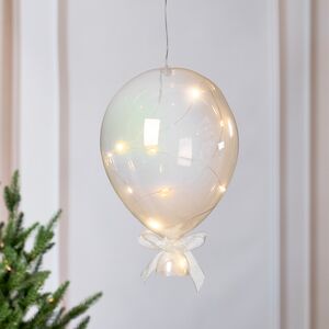 Подвесной светильник Воздушный Шар Жирардо 20 см, теплые белые LED лампы, стекло, на батарейках