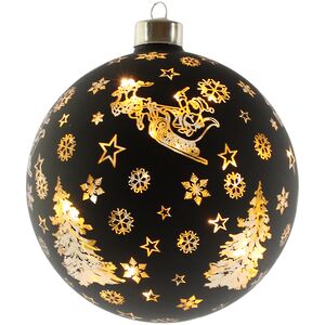 Светящийся елочный шар Онгэри 12 см, на батарейках Peha фото 3