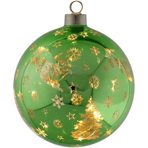 Светящийся елочный шар Эрмиро 12 см, на батарейках Peha фото 4