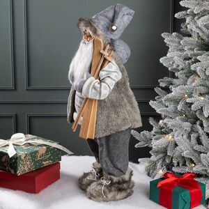 Санта - Северный волшебник с подарками и лыжами 60 см Peha фото 5