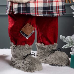 Декоративная фигура Санта-Клаус из Бергена в клетчатом наряде 78 см Peha фото 6