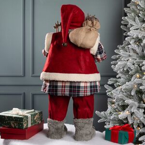 Декоративная фигура Санта-Клаус из Бергена в клетчатом наряде 78 см Peha фото 3
