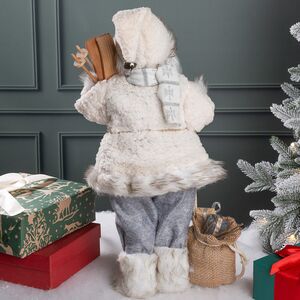 Санта в овечьей шубе с подарками и лыжами 46 см Peha фото 3