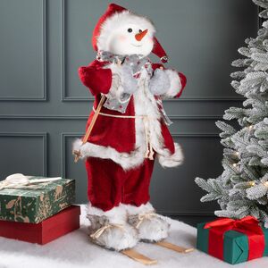 Фигура под елку Норвежский Снеговик Флоренц на лыжах 60 см Peha фото 7