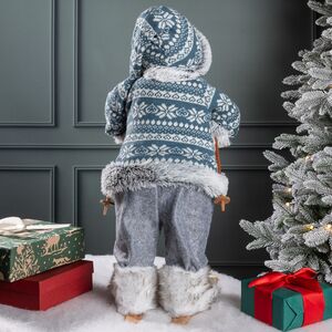 Фигура под елку Датский Снеговик Флоренц на лыжах 60 см Peha фото 3