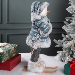 Фигура под елку Датский Снеговик Флоренц на лыжах 46 см Peha фото 7