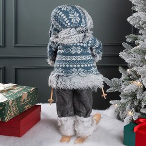 Фигура под елку Датский Снеговик Флоренц на лыжах 46 см Peha фото 3