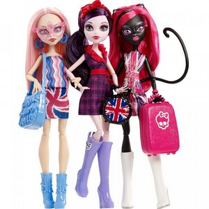 Набор кукол Элизабет Кэтти Нуар и Вайперин Горгон Монстры в Лондоне (Monster High) Mattel фото 1