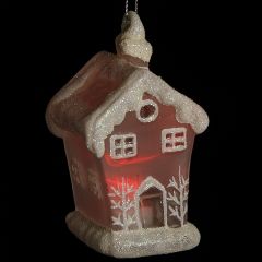 Светящаяся елочная игрушка Коттедж на батарейке 6*6*10 см, подвеска Snowhouse (Сноухаус) фото 6