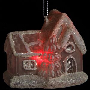 Светящаяся елочная игрушка Домик с Елочкой на батарейке 7.5*5*7.2 см, подвеска Snowhouse фото 6