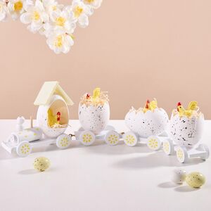 Декоративная фигурка Пасхальный Поезд Чудес 19 см белая