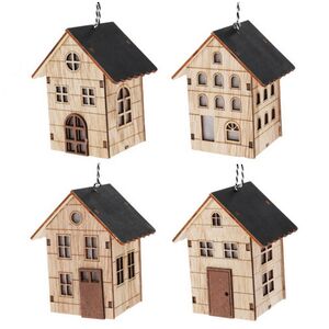 Елочная игрушка Домик в Меерсбурге 10 см с подсветкой, на батарейках Koopman фото 2