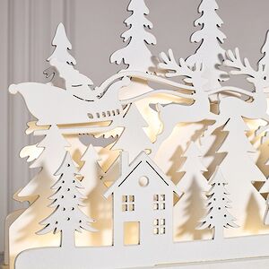 Новогодний светильник Санта в зимнем лесу 29*24 см, на батарейках Koopman фото 2