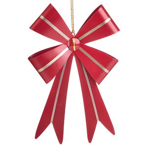 Елочная игрушка Бант Мидлтон - Полоска 15 см, красный