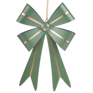 Елочная игрушка Бант Мидлтон - Полоска 15 см, зеленый