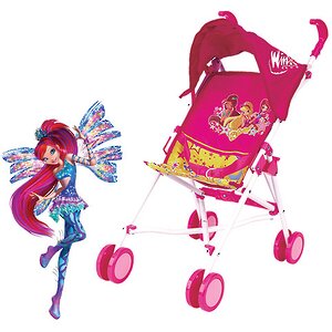 Прогулочная коляска для куклы Winx Club, 52 см Затейники фото 1