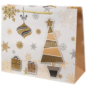 Подарочный пакет Magic Christmas - Золотая Ёлочка 31*26 см