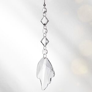 Елочная подвеска Листик 22 см, прозрачный, подвеска Swerox фото 4